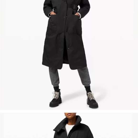 Lululemon pure puff long down jacket (no belt ) - Picture 3 of 5